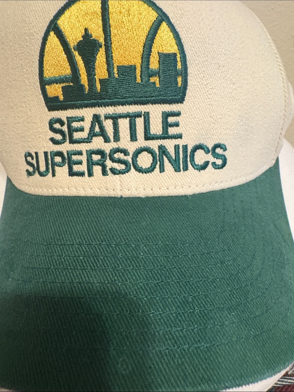 Mitchell & Ness  Seattle SuperSonics White and Green Branded Hat